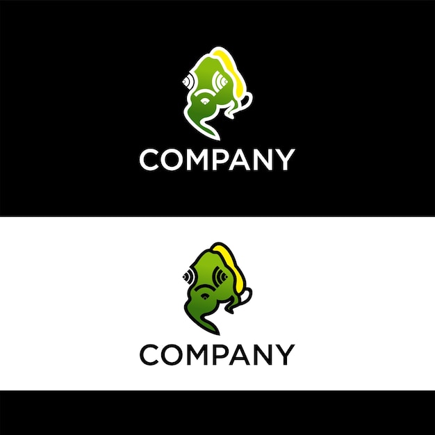 Kameleon logo ontwerp pictogrammalplaatje