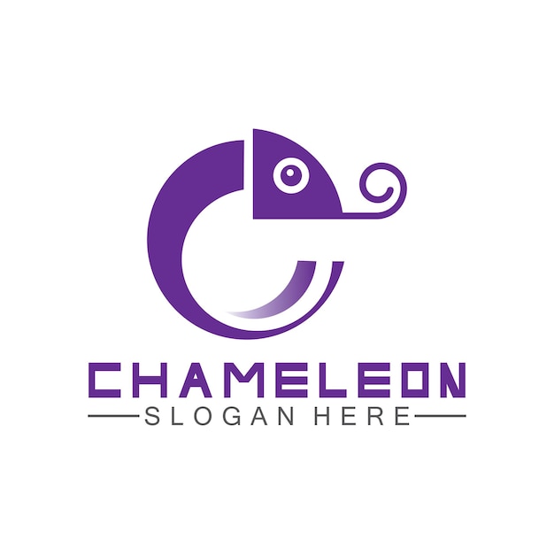 Vector kameleon logo ontwerp sjabloon vector illustratie