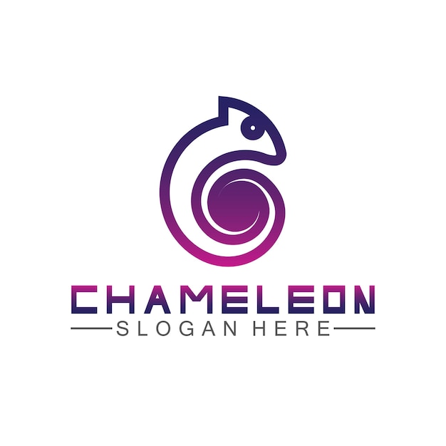 Kameleon logo ontwerp sjabloon Vector illustratie