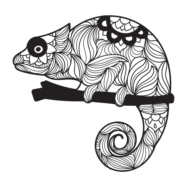 Kameleon mandala vectorillustratie