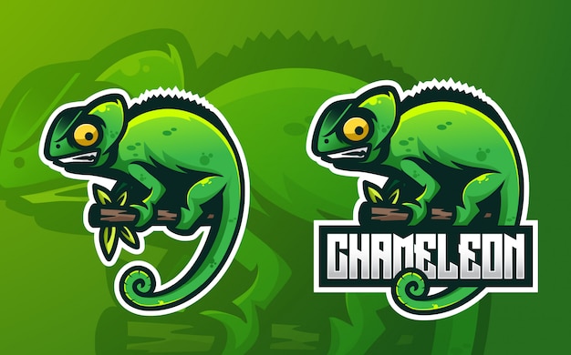 Kameleon mascotte esport-logo