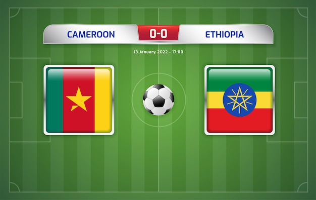 Kameroen vs Ethiopië scorebord uitzending sport voetbal voetbal afrika toernooi 2021 Groep A