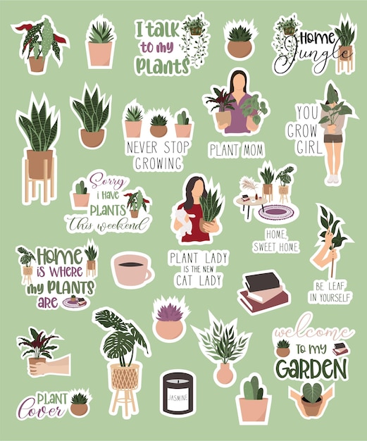 Kamerplanten stickers