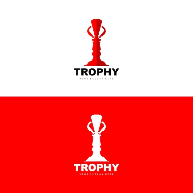 Kampioenschap Trofee Logo Kampioen Award Winnaar Trofee Ontwerp Vector Pictogrammalplaatje