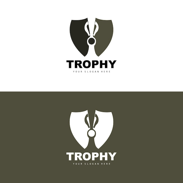 Kampioenschap Trofee Logo Kampioen Award Winnaar Trofee Ontwerp Vector Pictogrammalplaatje