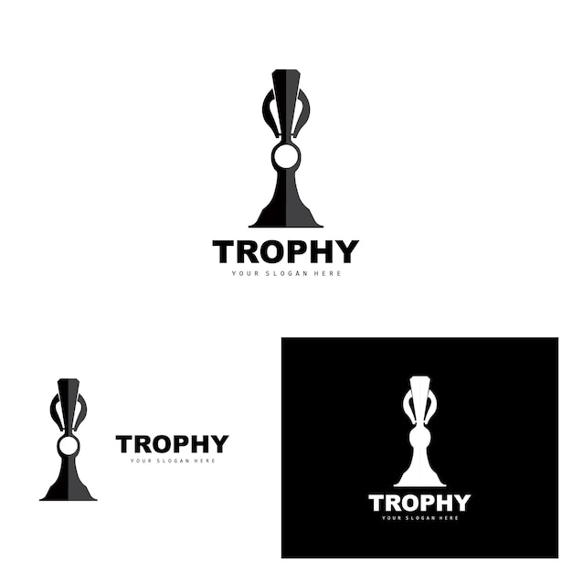 Kampioenschap Trofee Logo Kampioen Award Winnaar Trofee Ontwerp Vector Pictogrammalplaatje