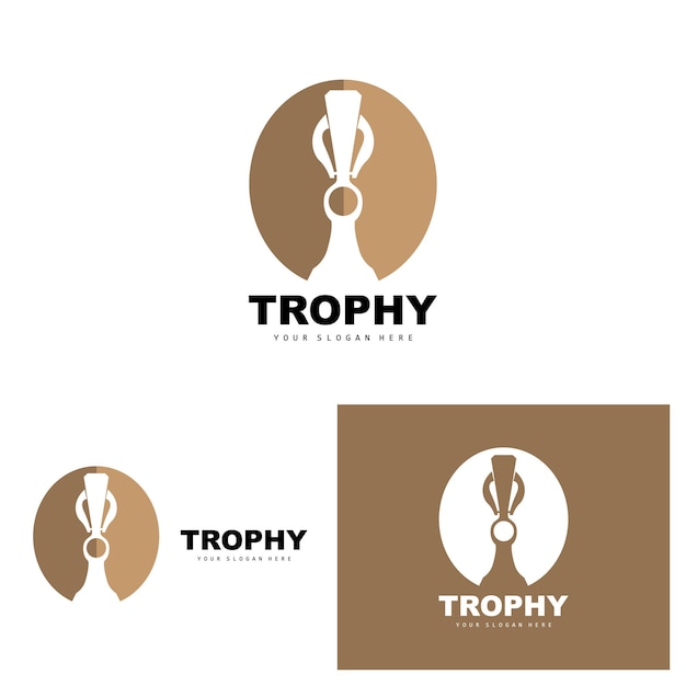 Kampioenschap Trofee Logo Kampioen Award Winnaar Trofee Ontwerp Vector Pictogrammalplaatje