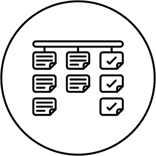 칸반 아이콘 터 이미지 (Kanban icon vector image) 는 애질 (Agile) 에 사용될 수 있다.