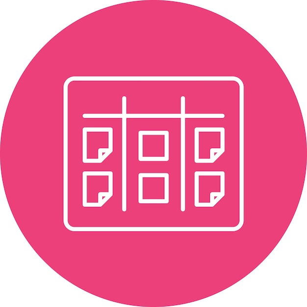 プロジェクトマネジメントに使用できる Kanban アイコンベクトル画像