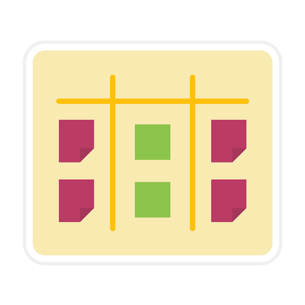 Kanban-icon vectorbeeld Kan worden gebruikt voor projectbeheer