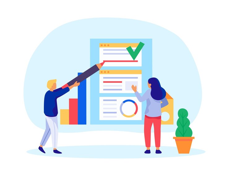 Vector kanban project management business concept in company