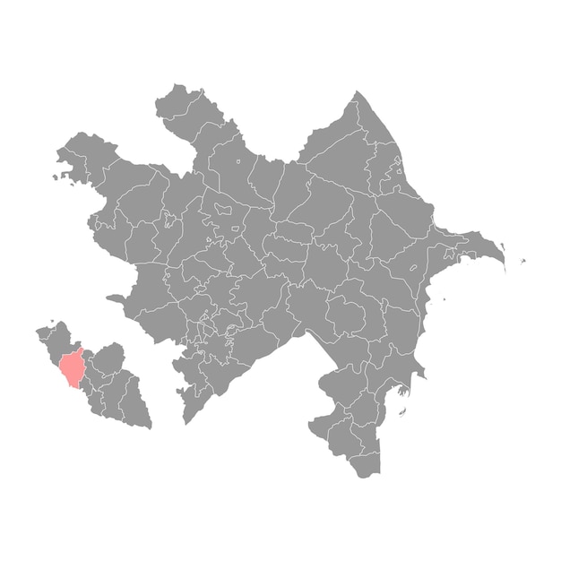 Vector kangarli district map administrative division of azerbaijan