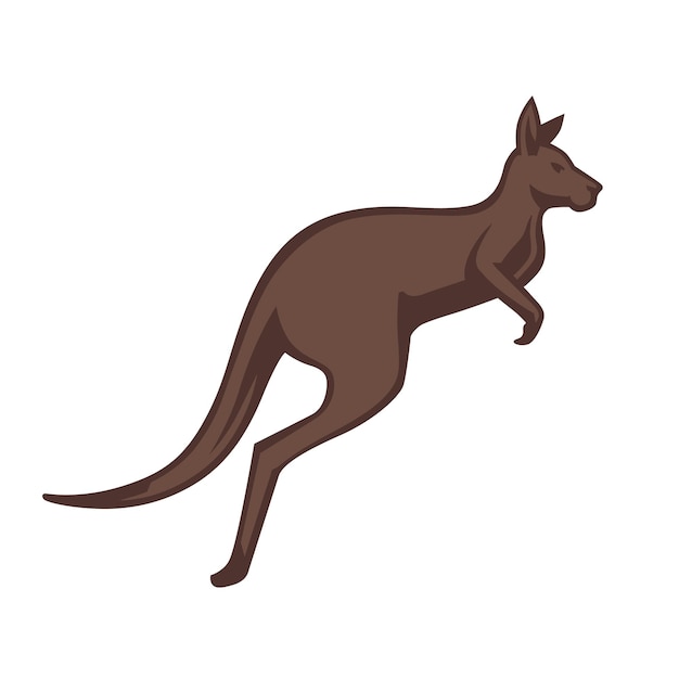 Kangaroo animal vector illustration icon image