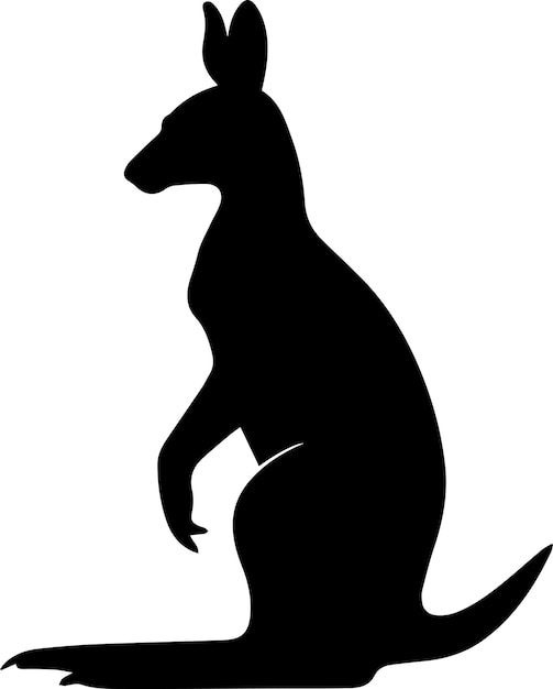 Vector kangaroo animal vector silhouette illustration 14