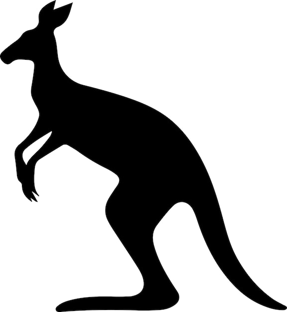 Vector kangaroo animal vector silhouette illustration 16