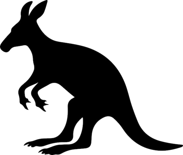 Vector kangaroo animal vector silhouette illustration 17