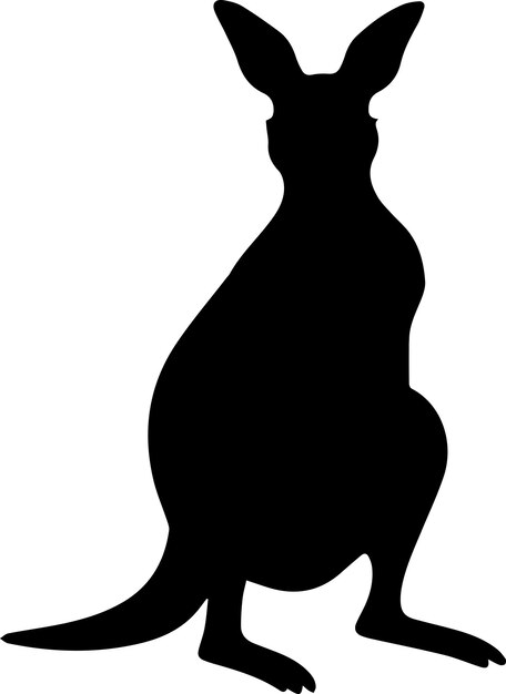 Vector kangaroo animal vector silhouette illustration 3