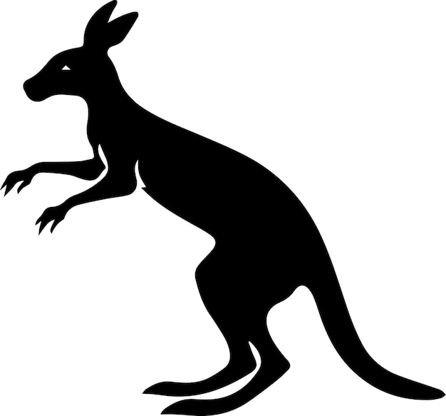 Vector kangaroo animal vector silhouette illustration 5