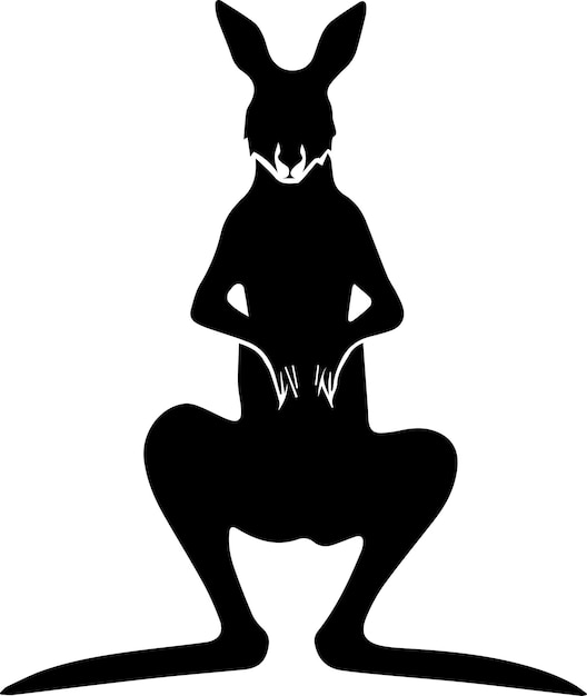 Vector kangaroo animal vector silhouette illustration 9