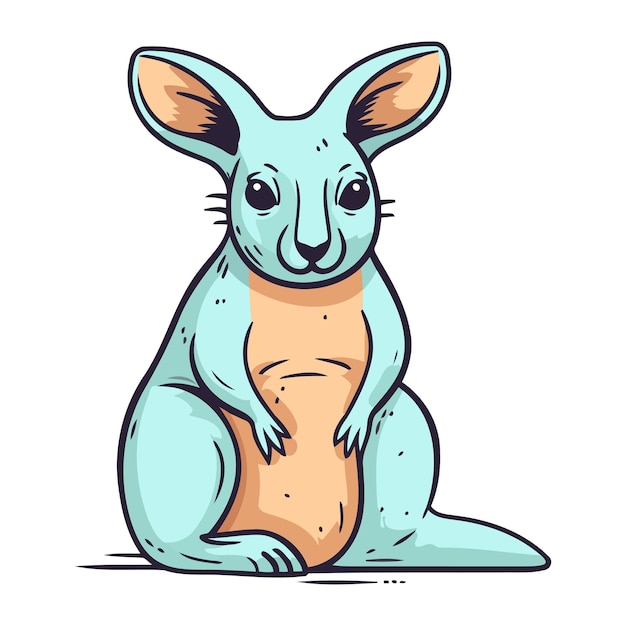 Kangaroo cartoon Vector illustration of cute kangaroo