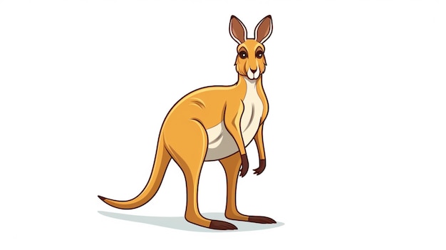 Vector kangaroo cartoon vector on a white background