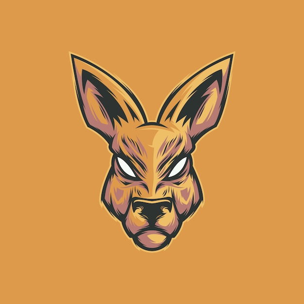 Kangaroo gezicht vector