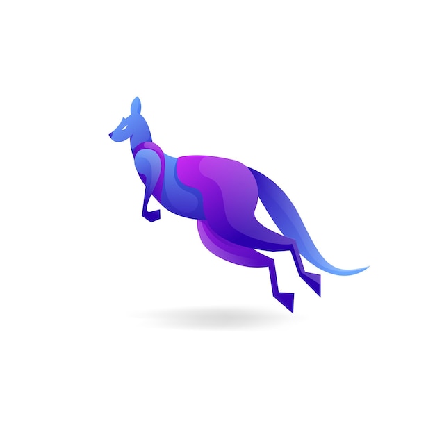 Kangaroo gradient color logo