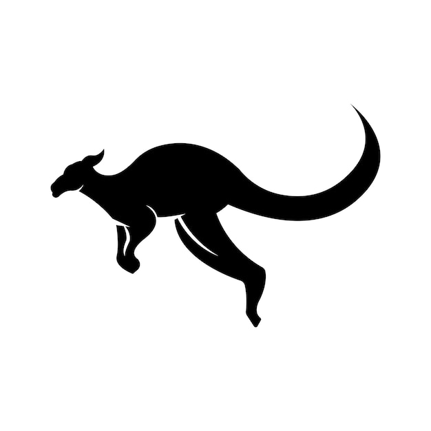 Vector kangaroo iconlogo illustration design template