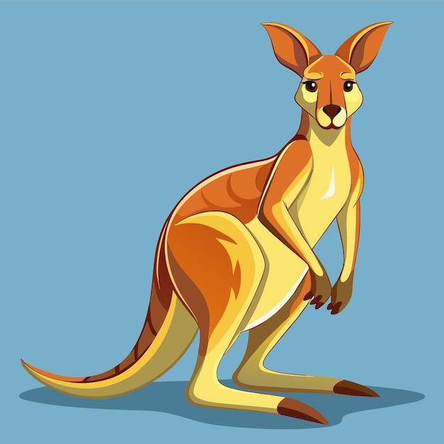 Vector kangaroo illustration vector logo