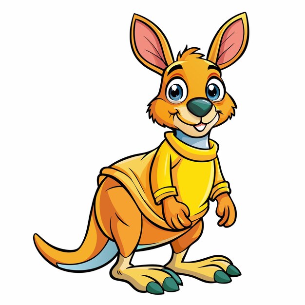 Vector kangaroo illustration vector logo