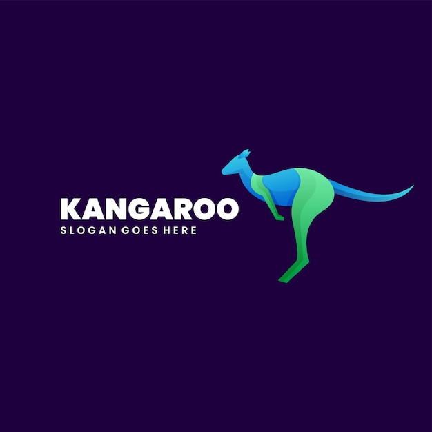 Kangaroo logo colorful