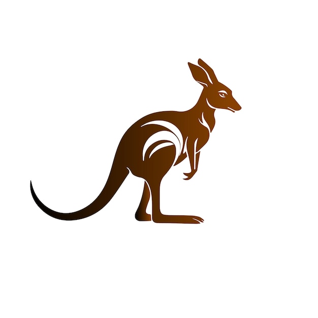 ベクトル kangaroo logo design