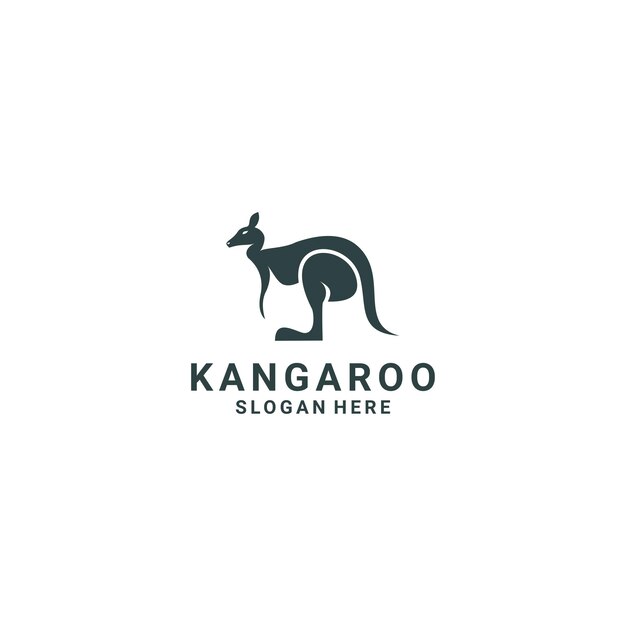 Vector kangaroo logo desing icon vector