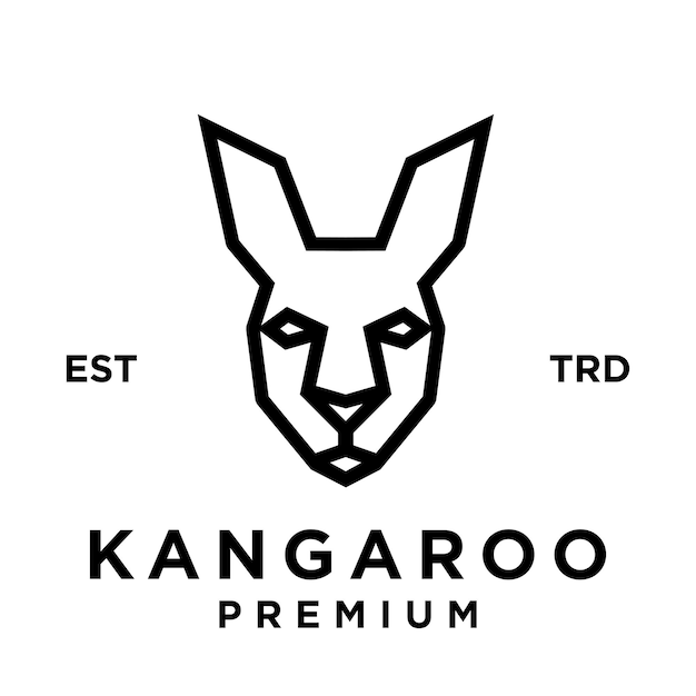 Vector kangaroo logo icon design illustration