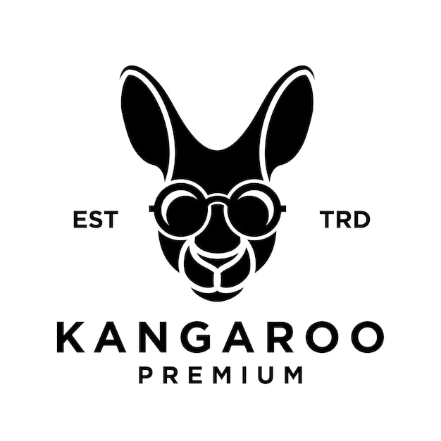 Vector kangaroo logo icon design illustration