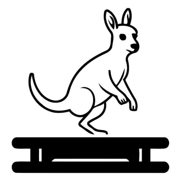 Kangaroo logo template Kangaroo icon Vector illustration