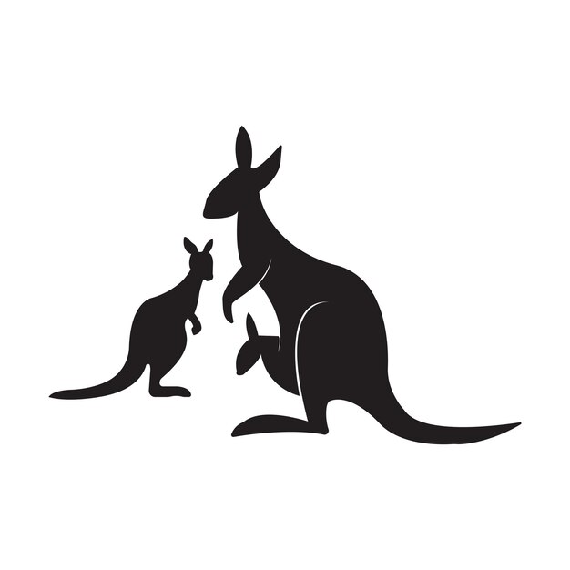 Vector kangaroo logo template vector illustration design