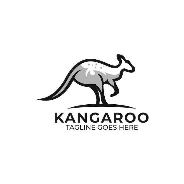 Vector kangaroo logo template