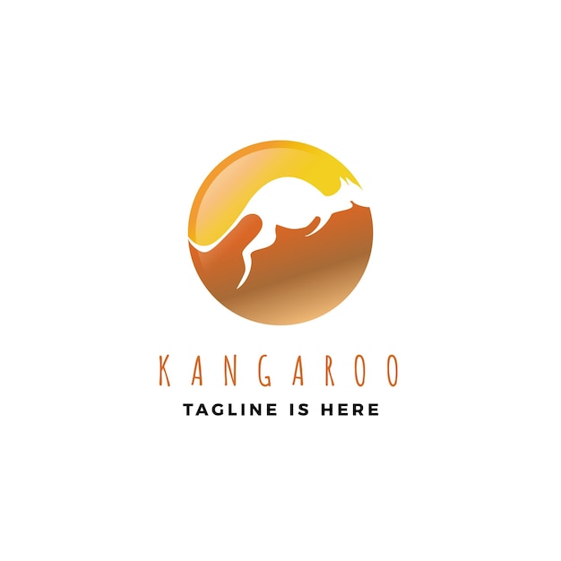 Kangaroo logo vector icon illustration