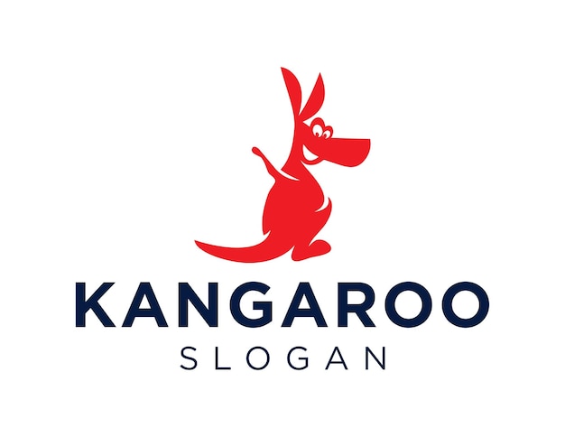 Vector kangaroo logo with the title kangaroo logo.