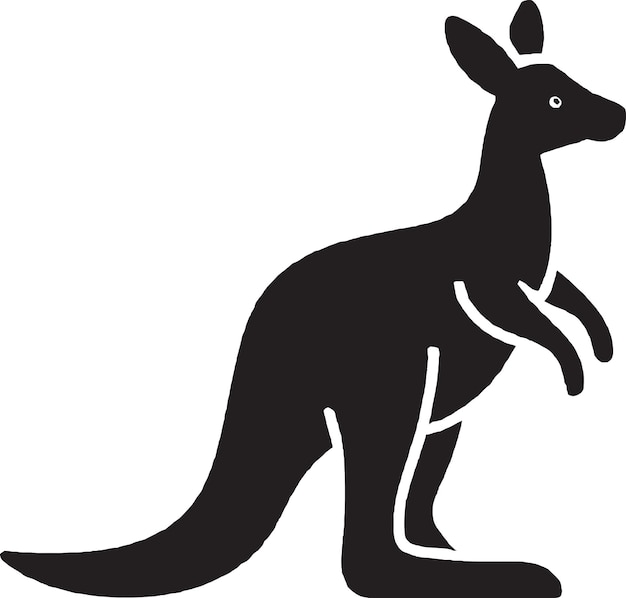 Kangaroo met Hat Vector Logo Design voor Fashion of StyleThemed Brands