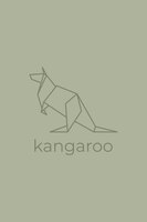 Kangaroo origami abstract line art kangaroo logo design animal origami animal line art pet shop outline illustration vector illustration