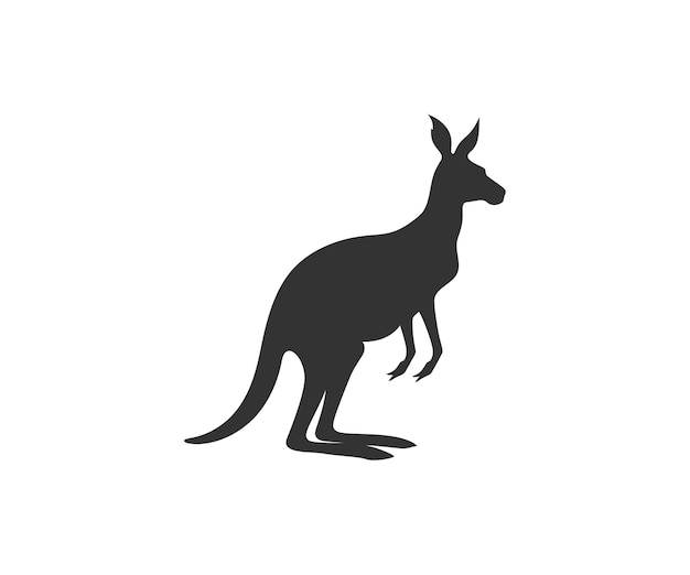 Kangaroo silhouette Vector illustration design