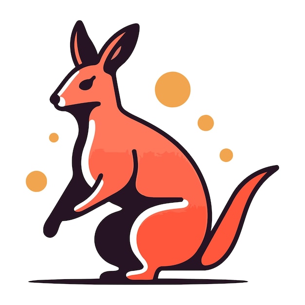 Vector kangaroo vector illustration kangaroo icon kangaroo logo