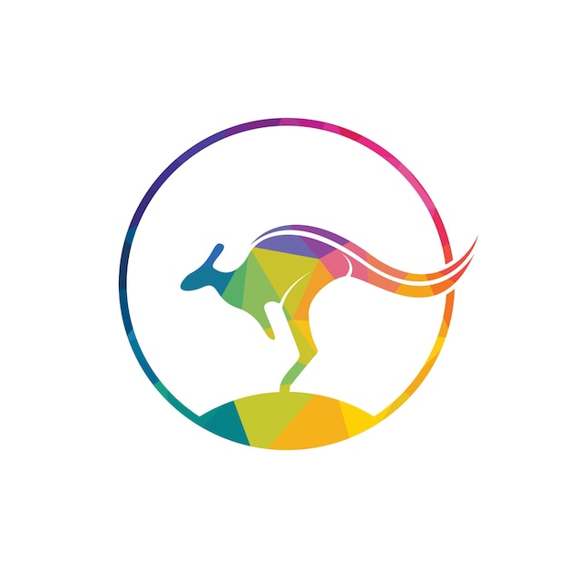 Vector kangaroo vector logo design