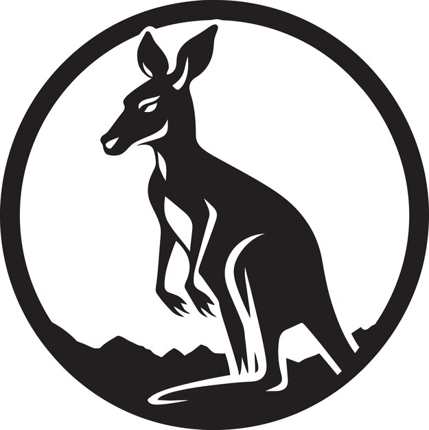 Vector kangaroo wilderness wanderer kangaroo hopscotch design