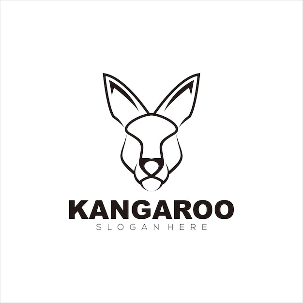 kangoeroe hoofd shilhouette vector