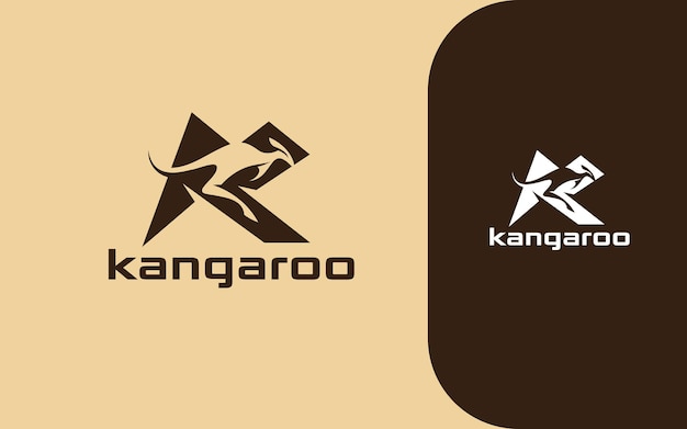 Kangoeroe Letter K moderne logo vector