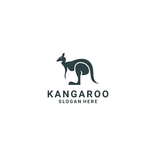 Vector kangoeroe logo ontwerp pictogram vector