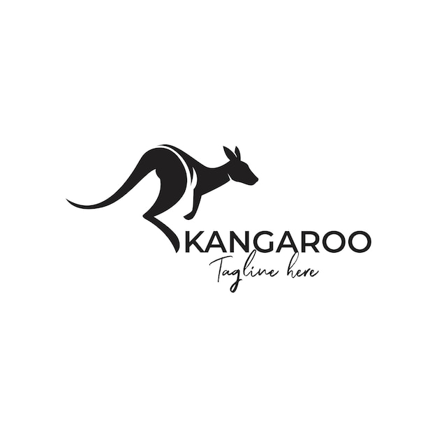 Kangoeroe Logo ontwerpsjabloon, vectorillustratie